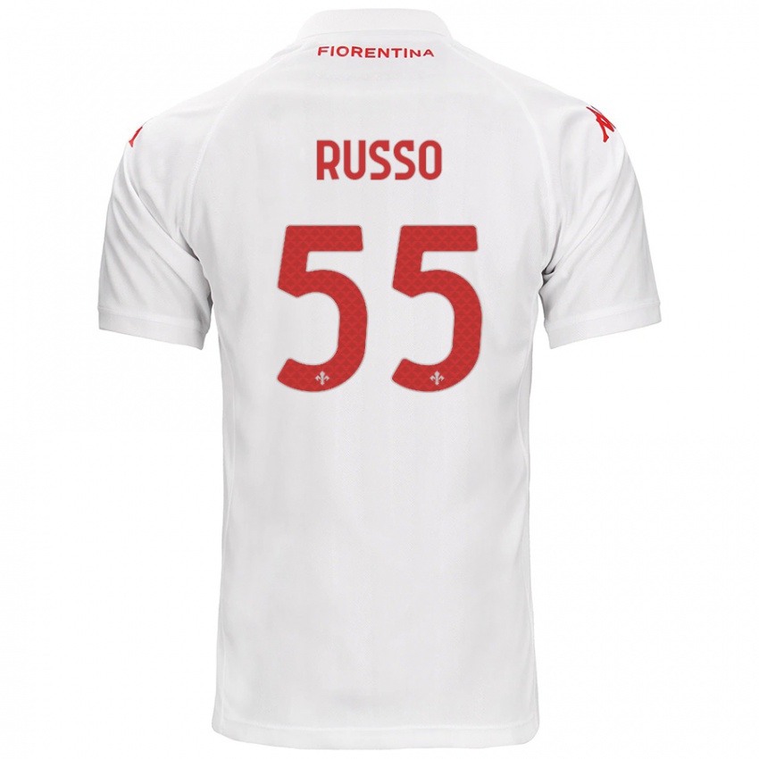 Børn Federica Russo #55 Hvid Udebane Spillertrøjer 2024/25 Trøje T-Shirt