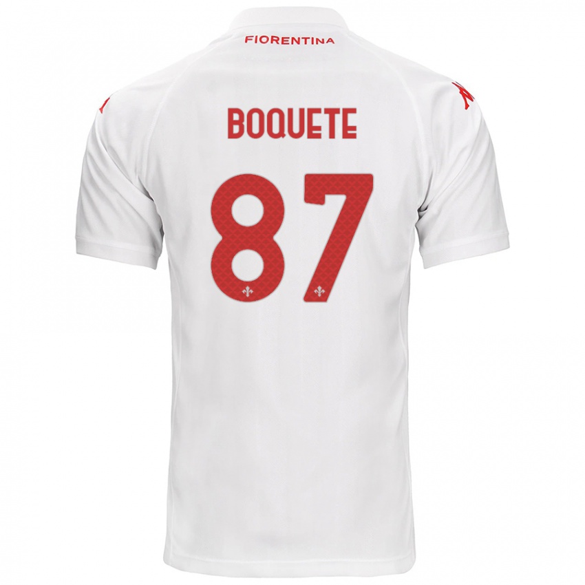 Børn Veronica Boquete #87 Hvid Udebane Spillertrøjer 2024/25 Trøje T-Shirt