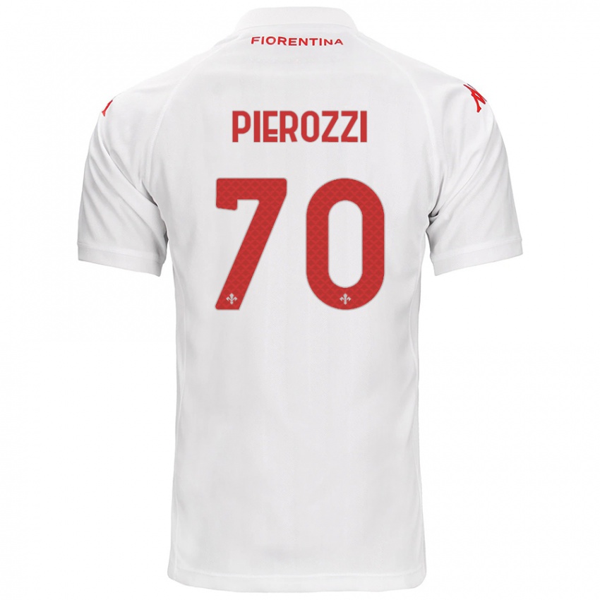 Børn Niccolò Pierozzi #70 Hvid Udebane Spillertrøjer 2024/25 Trøje T-Shirt