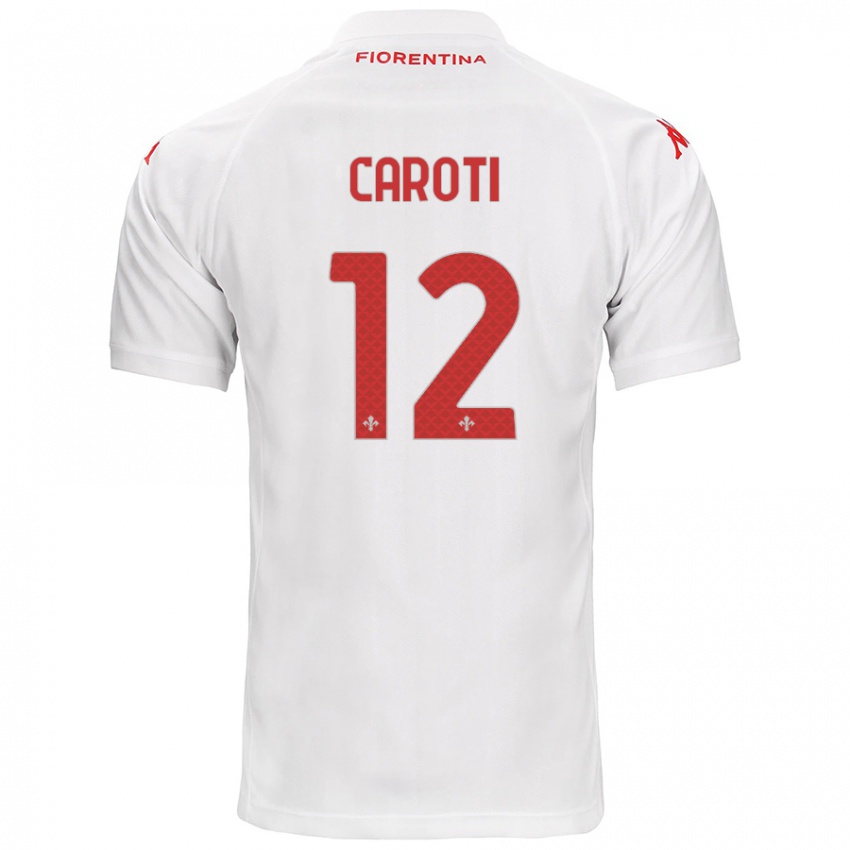 Børn Filippo Caroti #12 Hvid Udebane Spillertrøjer 2024/25 Trøje T-Shirt