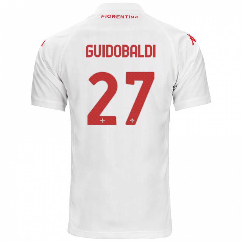 Børn Filippo Guidobaldi #27 Hvid Udebane Spillertrøjer 2024/25 Trøje T-Shirt