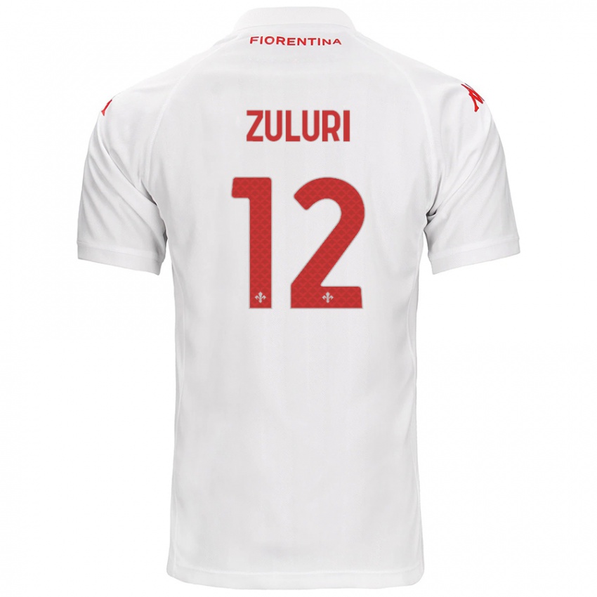 Børn Athena Zuluri #12 Hvid Udebane Spillertrøjer 2024/25 Trøje T-Shirt