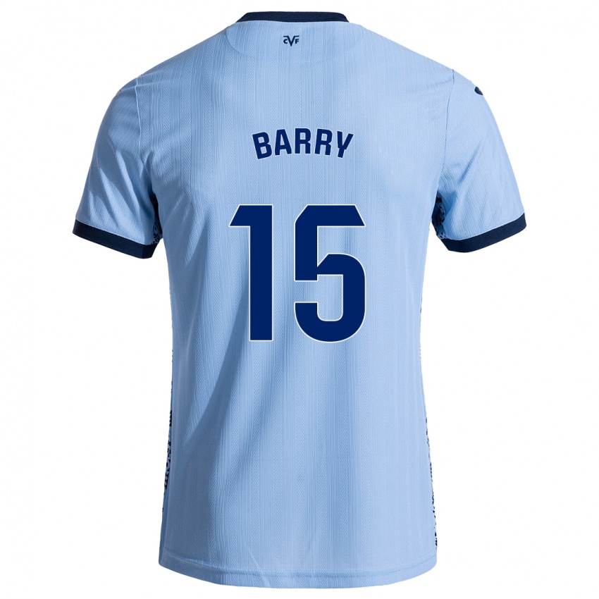 Børn Thierno Barry #15 Himmelblå Udebane Spillertrøjer 2024/25 Trøje T-Shirt