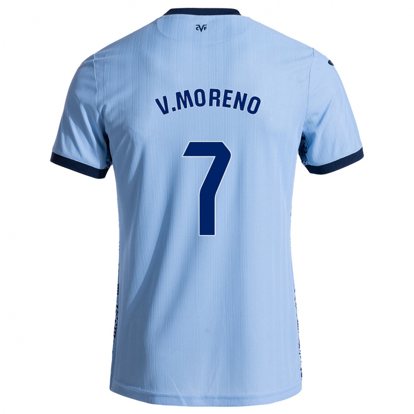 Børn Víctor Moreno #7 Himmelblå Udebane Spillertrøjer 2024/25 Trøje T-Shirt