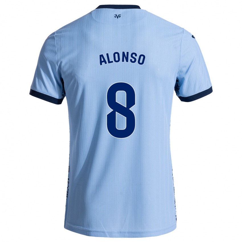 Børn Rodri Alonso #8 Himmelblå Udebane Spillertrøjer 2024/25 Trøje T-Shirt