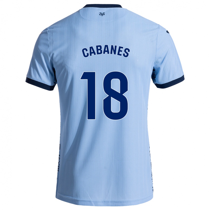 Børn Pau Cabanes #18 Himmelblå Udebane Spillertrøjer 2024/25 Trøje T-Shirt