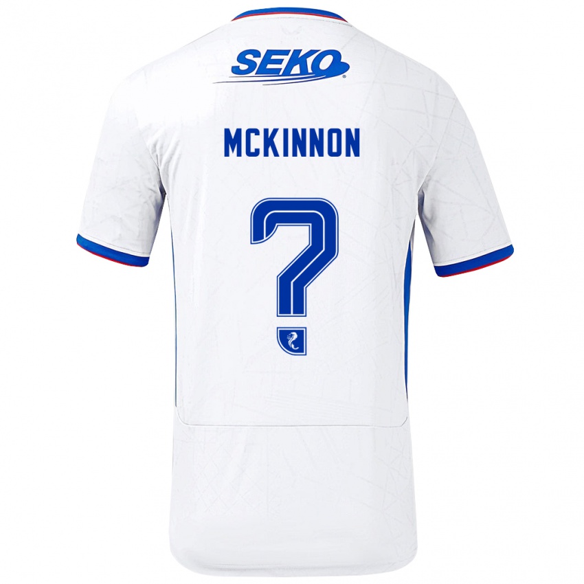 Børn Cole Mckinnon #0 Hvid Blå Udebane Spillertrøjer 2024/25 Trøje T-Shirt