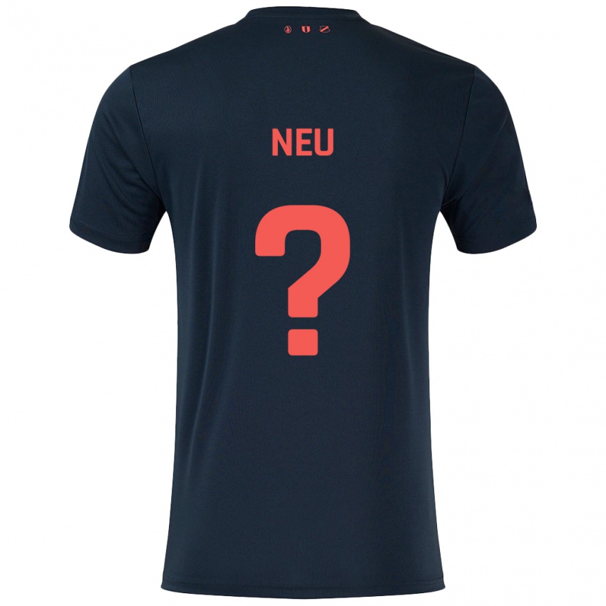 Børn Luca Neu #0 Sort Rød Udebane Spillertrøjer 2024/25 Trøje T-Shirt