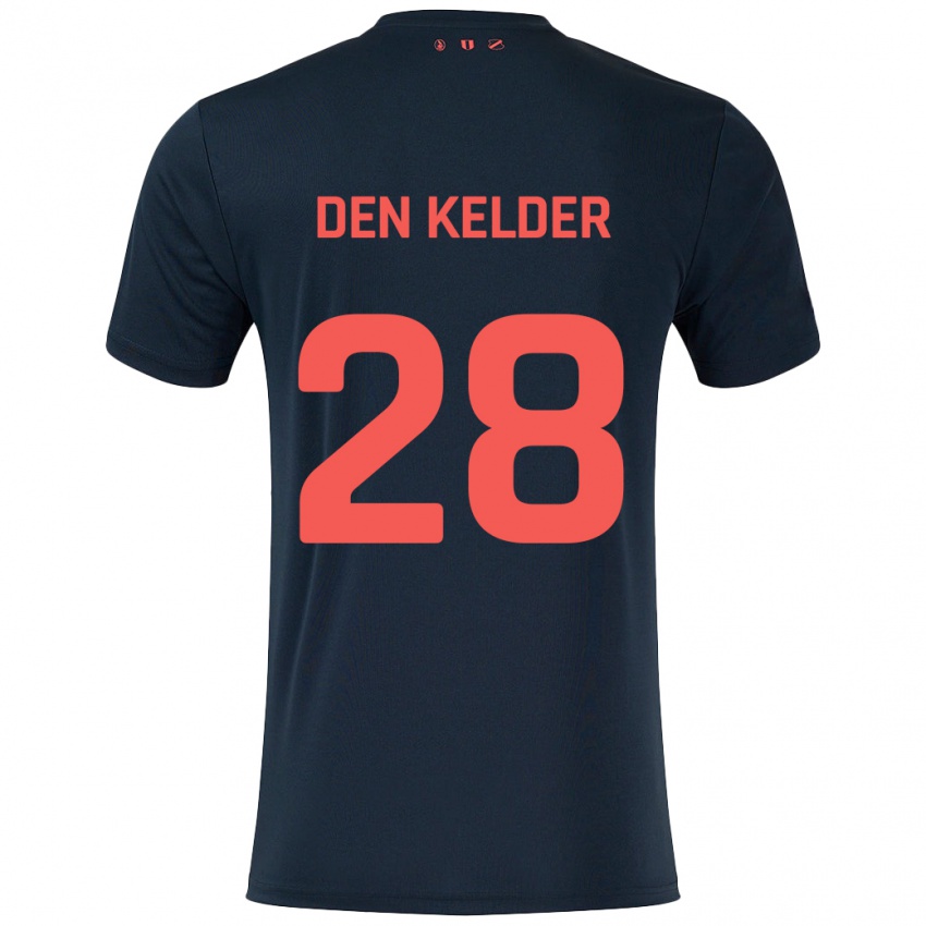 Børn Gera Op Den Kelder #28 Sort Rød Udebane Spillertrøjer 2024/25 Trøje T-Shirt