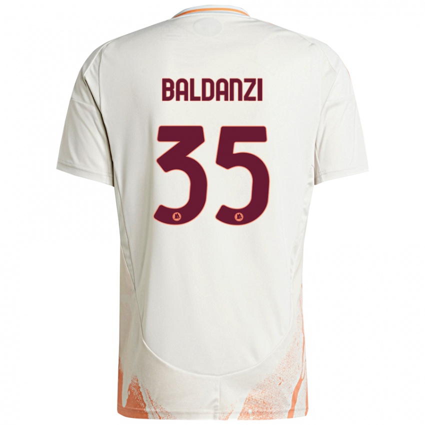 Børn Tommaso Baldanzi #35 Creme Hvid Orange Udebane Spillertrøjer 2024/25 Trøje T-Shirt