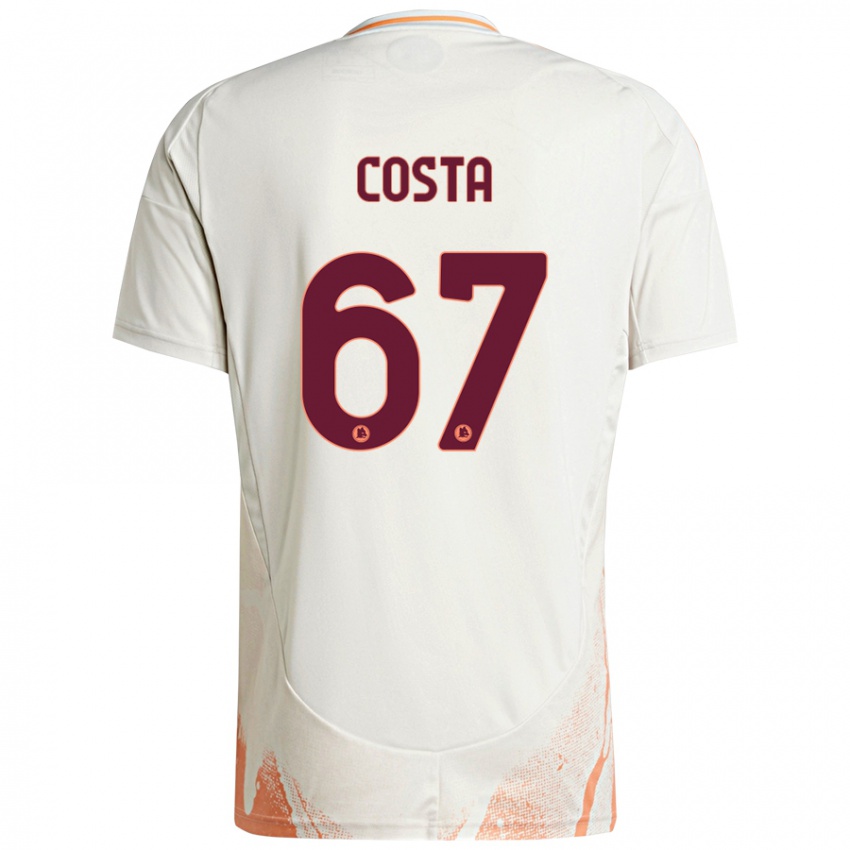 Børn João Costa #67 Creme Hvid Orange Udebane Spillertrøjer 2024/25 Trøje T-Shirt