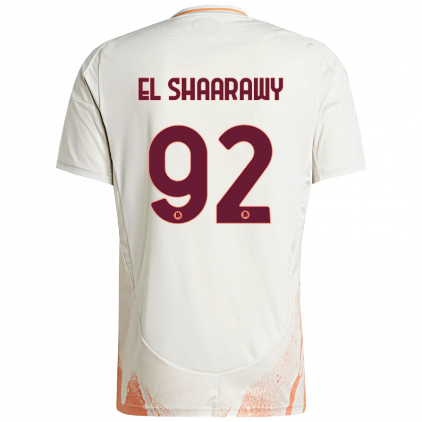 Børn Stephan El Shaarawy #92 Creme Hvid Orange Udebane Spillertrøjer 2024/25 Trøje T-Shirt