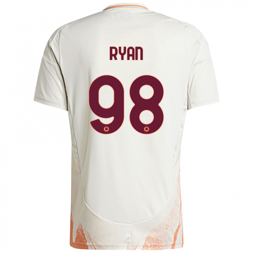 Børn Mathew Ryan #98 Creme Hvid Orange Udebane Spillertrøjer 2024/25 Trøje T-Shirt