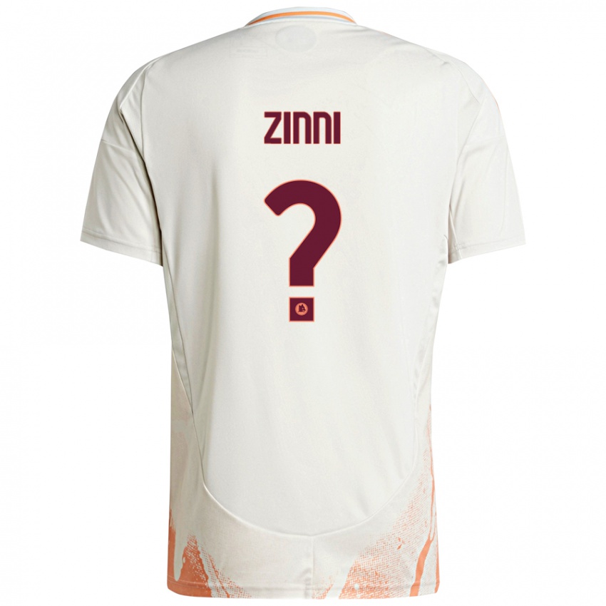 Børn Raul Zinni #0 Creme Hvid Orange Udebane Spillertrøjer 2024/25 Trøje T-Shirt