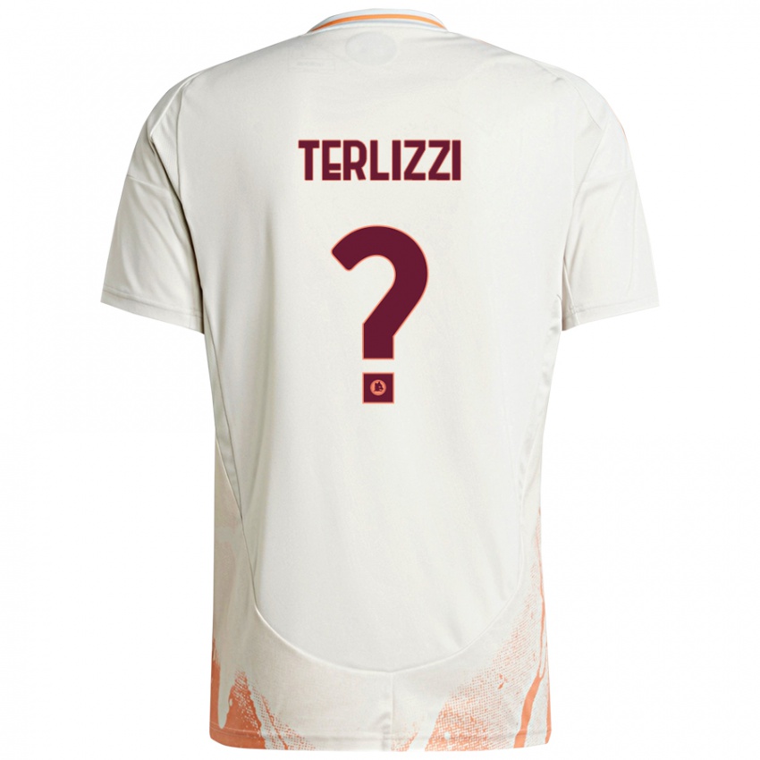 Børn Federico Terlizzi #0 Creme Hvid Orange Udebane Spillertrøjer 2024/25 Trøje T-Shirt