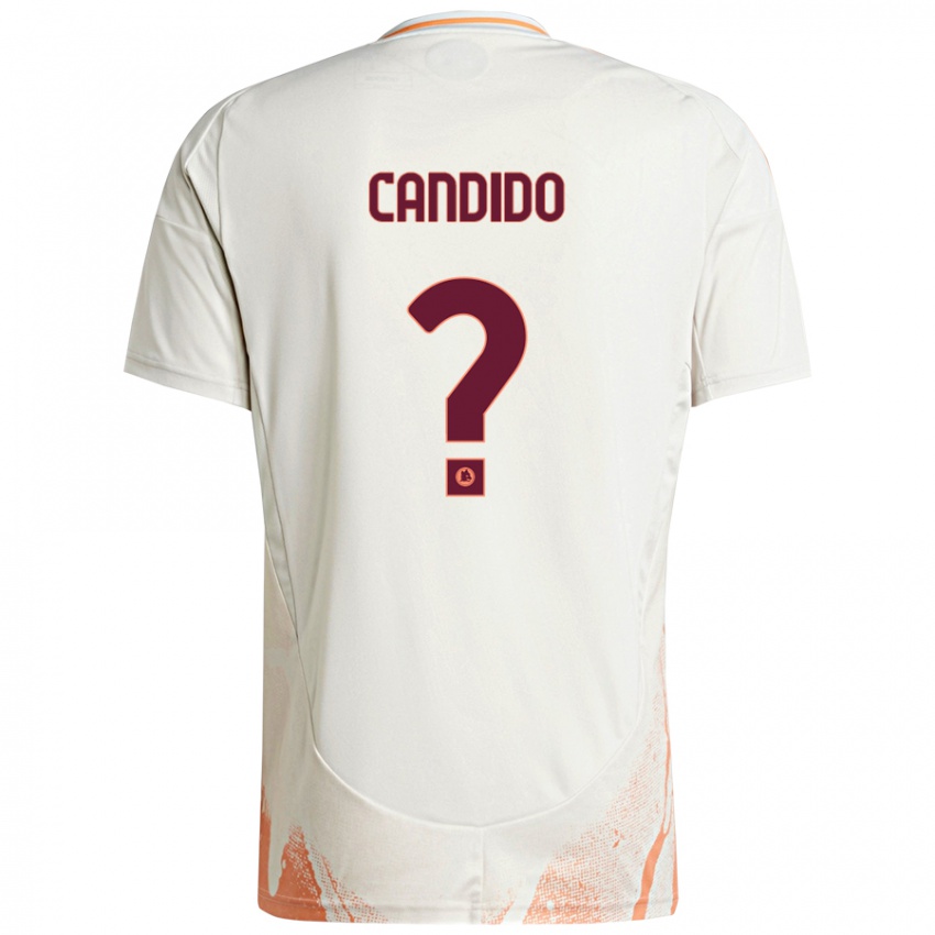 Børn Gabriele Candido #0 Creme Hvid Orange Udebane Spillertrøjer 2024/25 Trøje T-Shirt