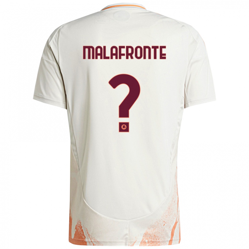 Børn Matteo Malafronte #0 Creme Hvid Orange Udebane Spillertrøjer 2024/25 Trøje T-Shirt