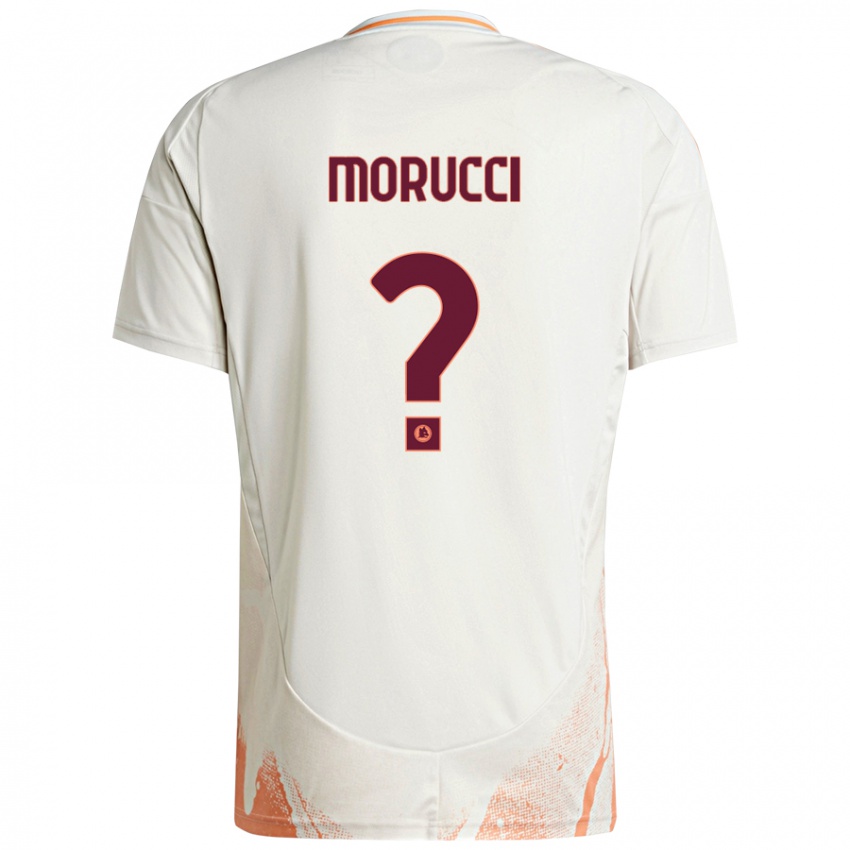 Børn Edoardo Morucci #0 Creme Hvid Orange Udebane Spillertrøjer 2024/25 Trøje T-Shirt