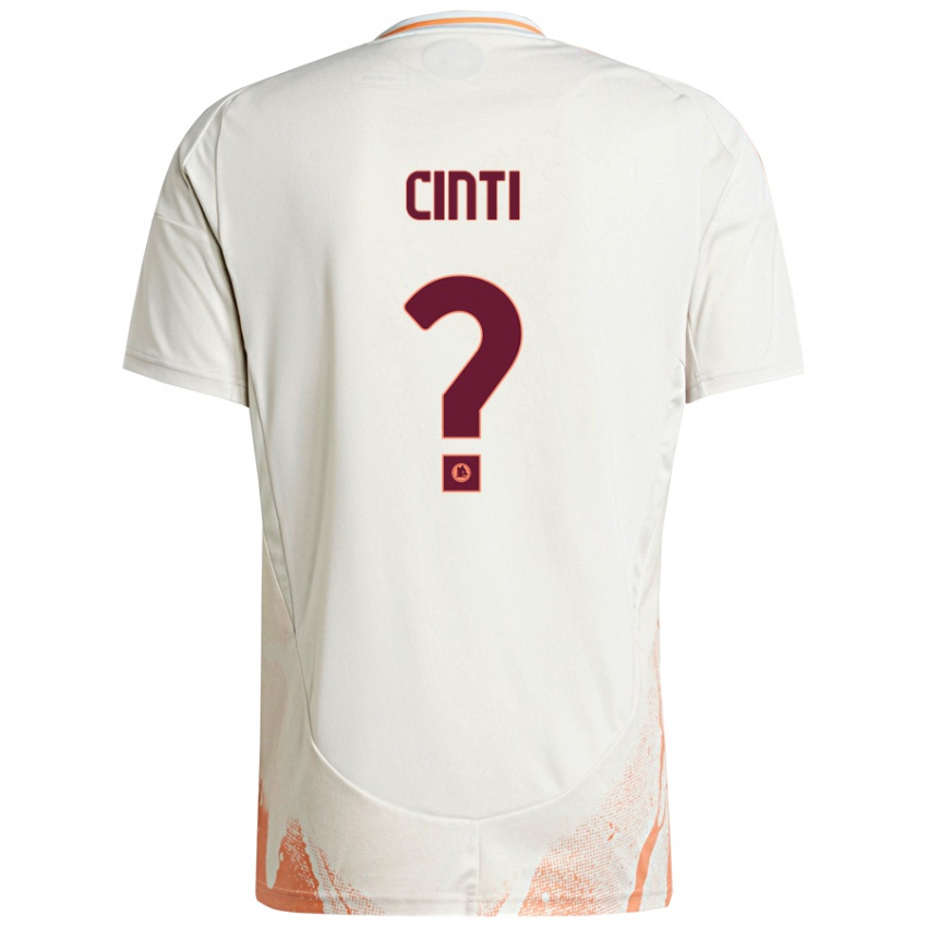 Børn Valerio Cinti #0 Creme Hvid Orange Udebane Spillertrøjer 2024/25 Trøje T-Shirt