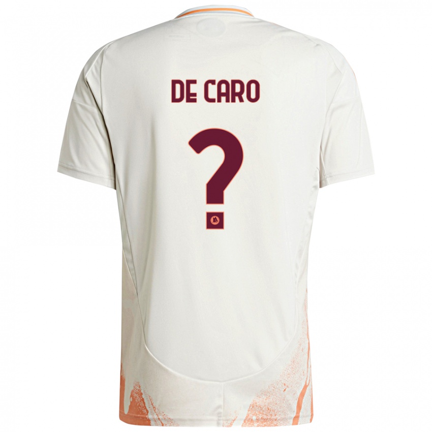 Børn Lorenzo De Caro #0 Creme Hvid Orange Udebane Spillertrøjer 2024/25 Trøje T-Shirt