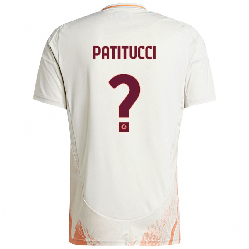 Børn Christian Patitucci #0 Creme Hvid Orange Udebane Spillertrøjer 2024/25 Trøje T-Shirt