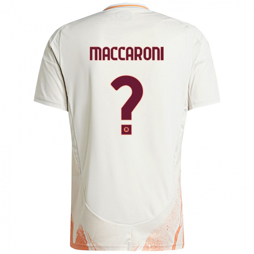 Børn Valerio Maccaroni #0 Creme Hvid Orange Udebane Spillertrøjer 2024/25 Trøje T-Shirt