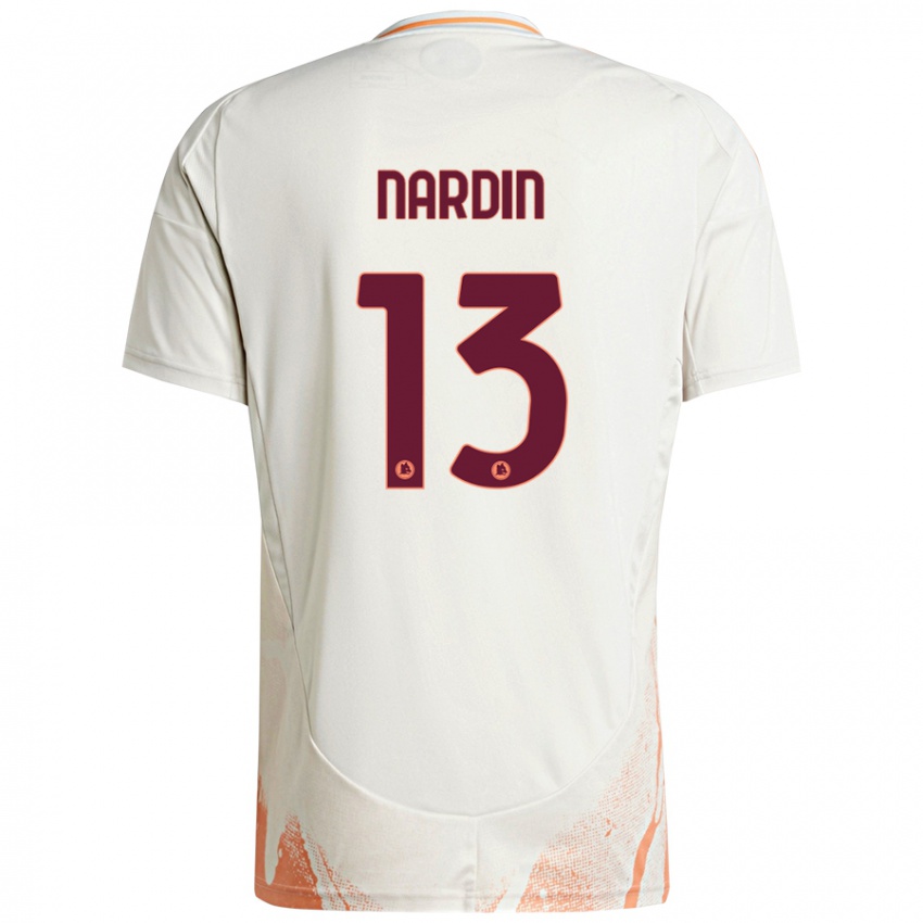 Børn Federico Nardin #13 Creme Hvid Orange Udebane Spillertrøjer 2024/25 Trøje T-Shirt