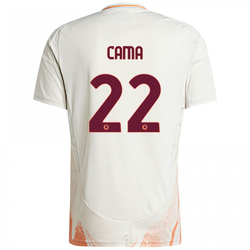 Børn Cristian Cama #22 Creme Hvid Orange Udebane Spillertrøjer 2024/25 Trøje T-Shirt