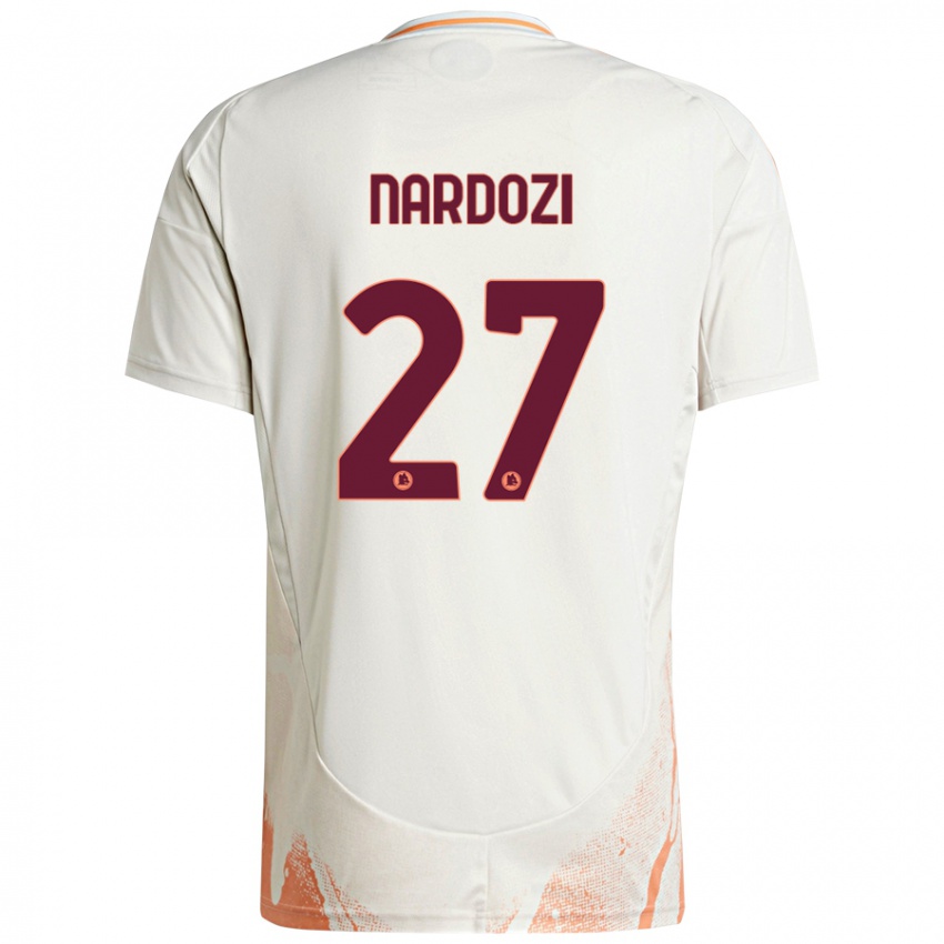 Børn Manuel Nardozi #27 Creme Hvid Orange Udebane Spillertrøjer 2024/25 Trøje T-Shirt