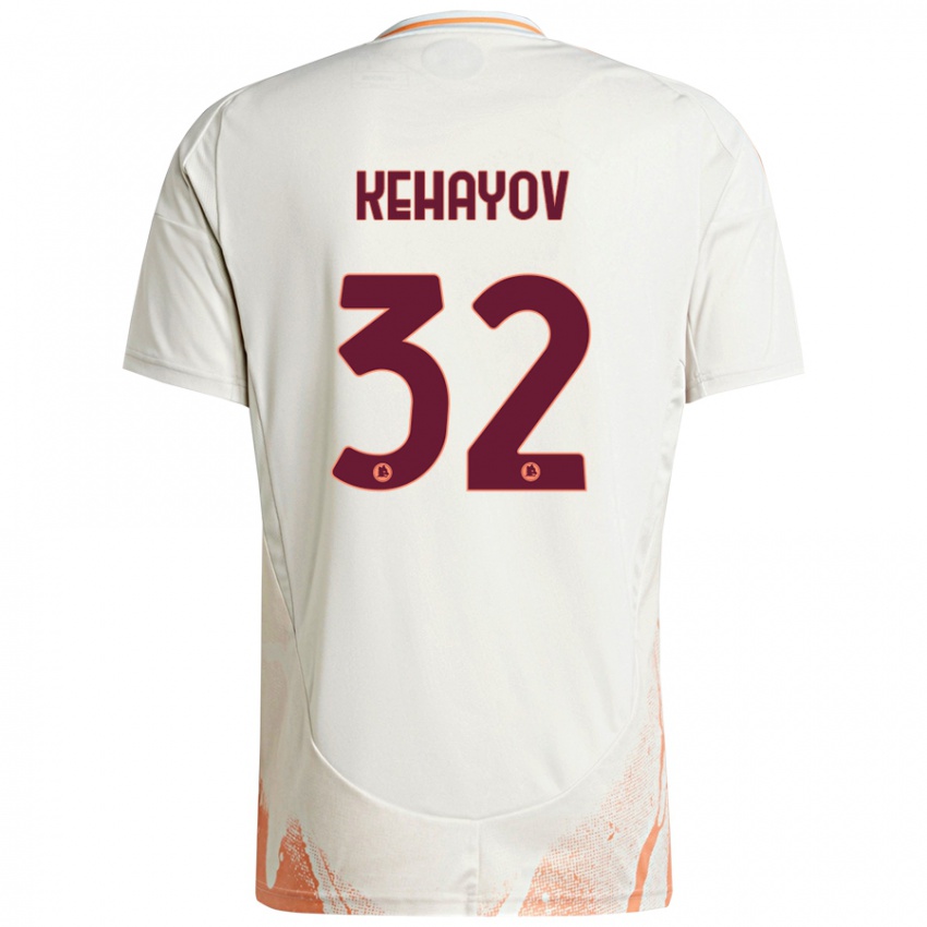 Børn Atanas Kehayov #32 Creme Hvid Orange Udebane Spillertrøjer 2024/25 Trøje T-Shirt