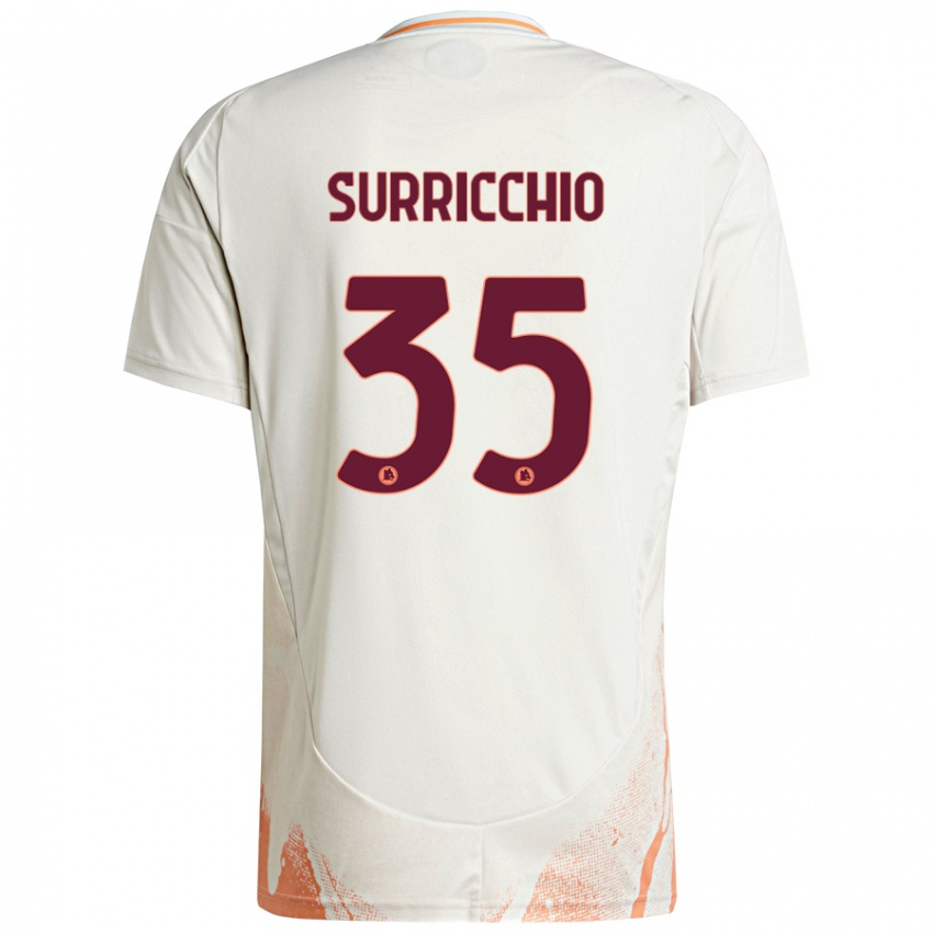 Børn Jacopo Surricchio #35 Creme Hvid Orange Udebane Spillertrøjer 2024/25 Trøje T-Shirt