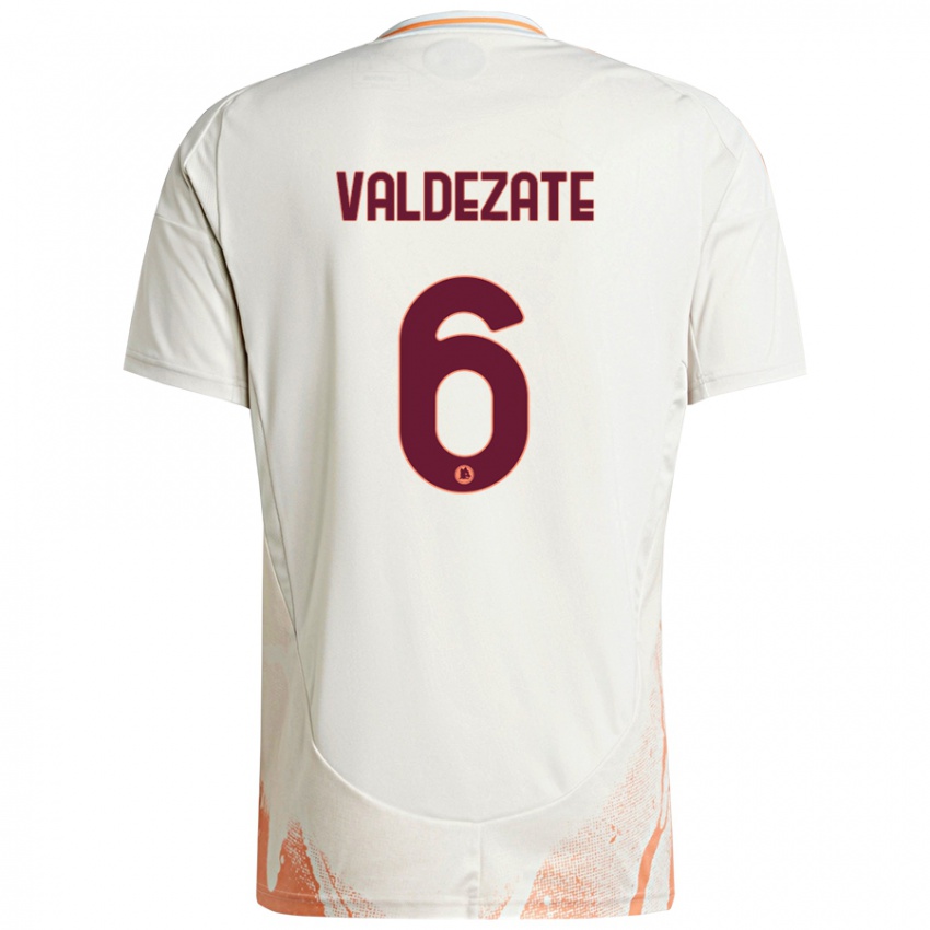 Børn Oihane Valdezate #6 Creme Hvid Orange Udebane Spillertrøjer 2024/25 Trøje T-Shirt