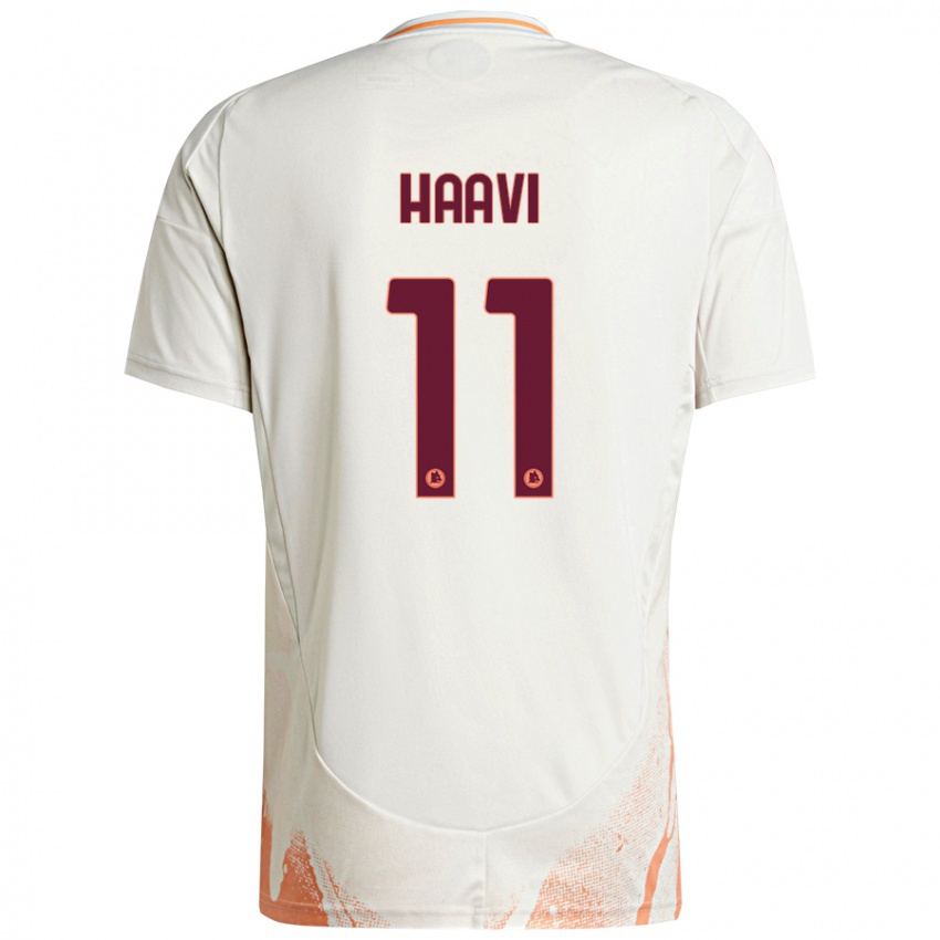 Børn Emilie Haavi #11 Creme Hvid Orange Udebane Spillertrøjer 2024/25 Trøje T-Shirt