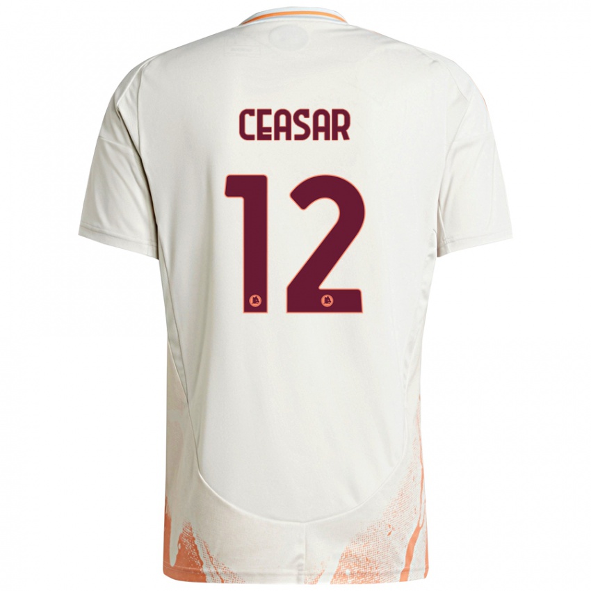 Børn Camelia Ceasar #12 Creme Hvid Orange Udebane Spillertrøjer 2024/25 Trøje T-Shirt