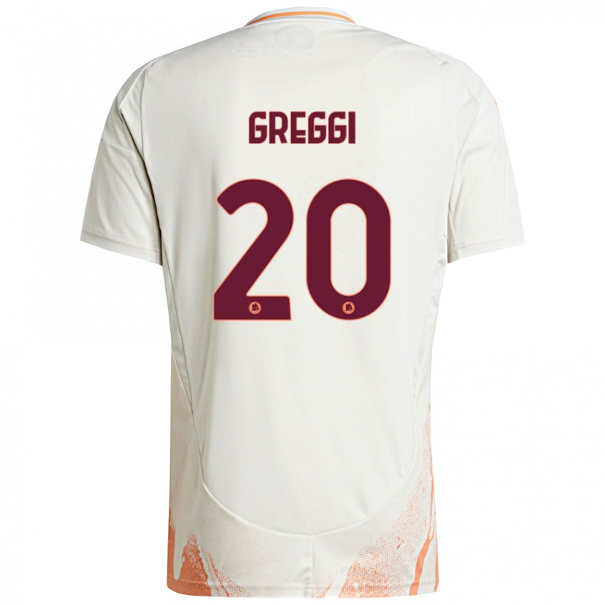 Børn Giada Greggi #20 Creme Hvid Orange Udebane Spillertrøjer 2024/25 Trøje T-Shirt