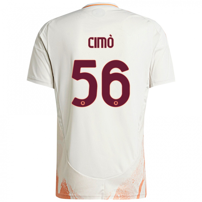 Børn Giada Cimò #56 Creme Hvid Orange Udebane Spillertrøjer 2024/25 Trøje T-Shirt