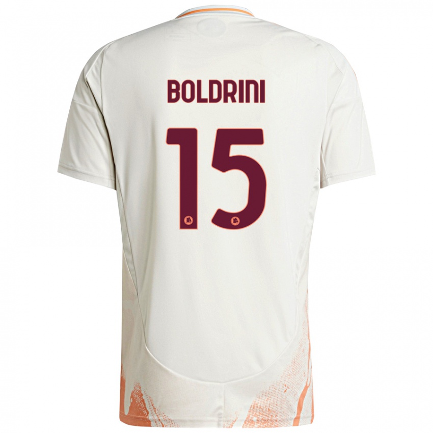 Børn Mattia Boldrini #15 Creme Hvid Orange Udebane Spillertrøjer 2024/25 Trøje T-Shirt