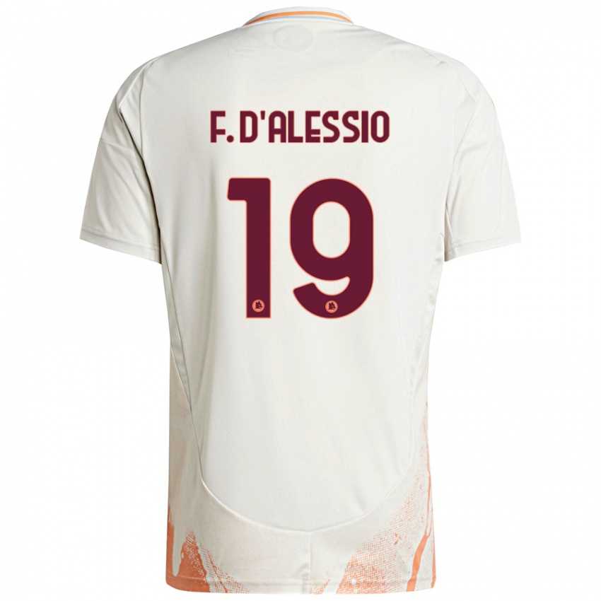 Børn Francesco D'alessio #19 Creme Hvid Orange Udebane Spillertrøjer 2024/25 Trøje T-Shirt