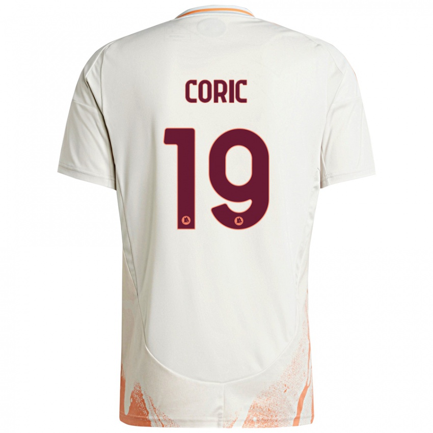 Børn Ante Coric #19 Creme Hvid Orange Udebane Spillertrøjer 2024/25 Trøje T-Shirt