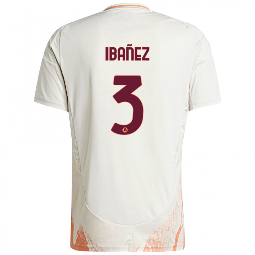 Børn Roger Ibanez #3 Creme Hvid Orange Udebane Spillertrøjer 2024/25 Trøje T-Shirt