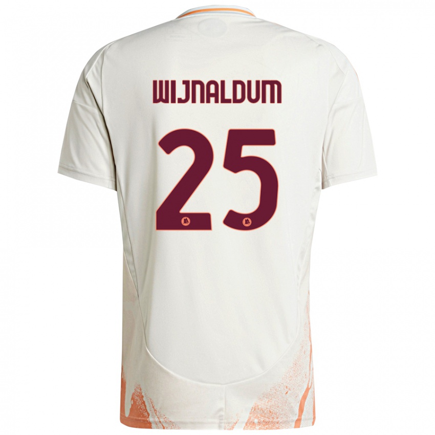 Børn Georginio Wijnaldum #25 Creme Hvid Orange Udebane Spillertrøjer 2024/25 Trøje T-Shirt