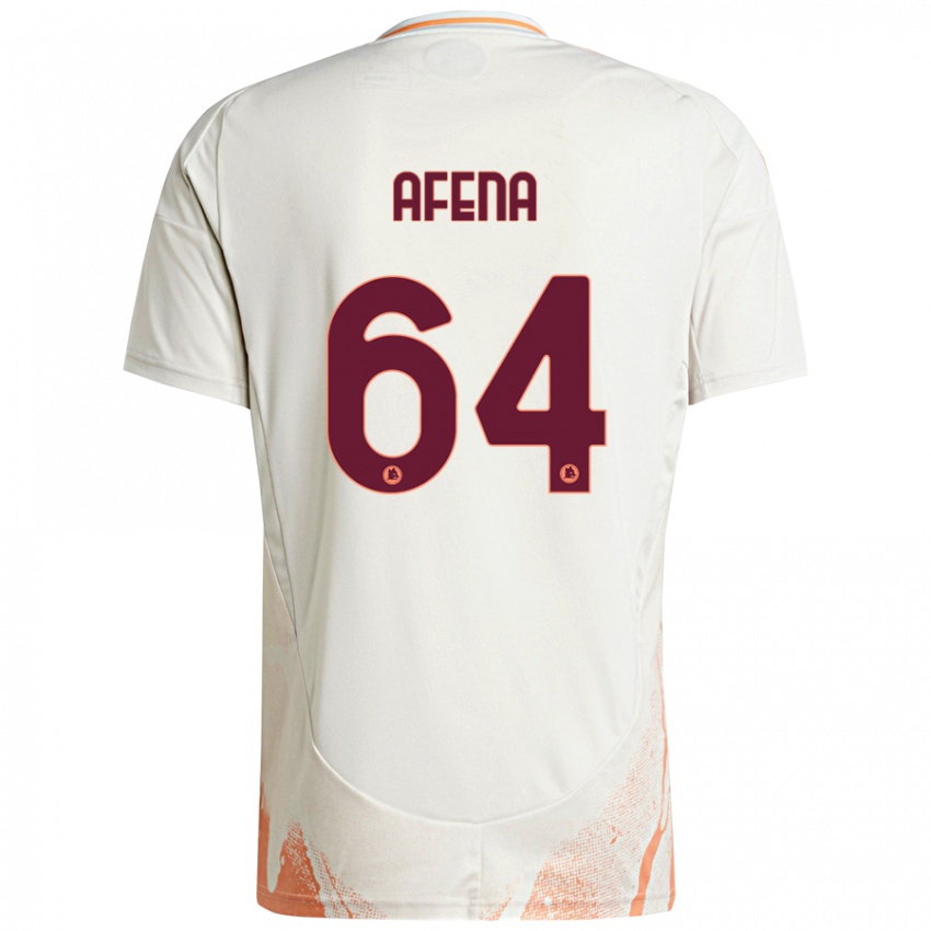 Børn Felix Afena-Gyan #64 Creme Hvid Orange Udebane Spillertrøjer 2024/25 Trøje T-Shirt