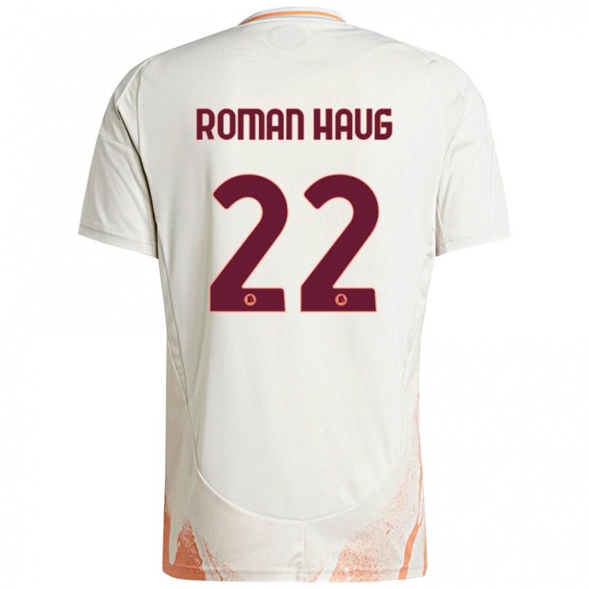 Børn Sophie Roman Haug #22 Creme Hvid Orange Udebane Spillertrøjer 2024/25 Trøje T-Shirt