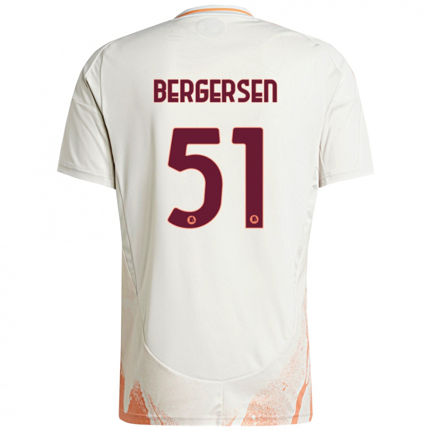 Børn Mina Bergersen #51 Creme Hvid Orange Udebane Spillertrøjer 2024/25 Trøje T-Shirt