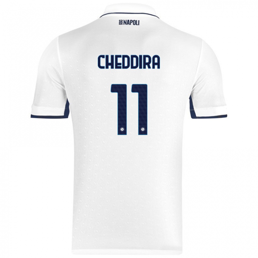 Børn Walid Cheddira #11 Hvid Kongeblå Udebane Spillertrøjer 2024/25 Trøje T-Shirt