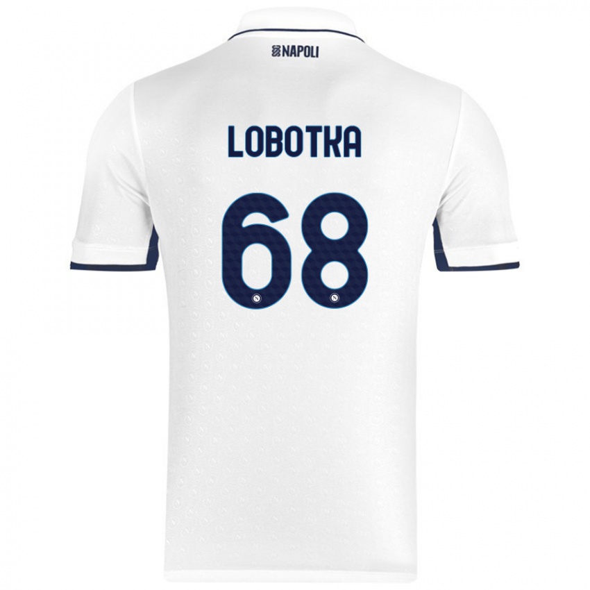 Børn Stanislav Lobotka #68 Hvid Kongeblå Udebane Spillertrøjer 2024/25 Trøje T-Shirt