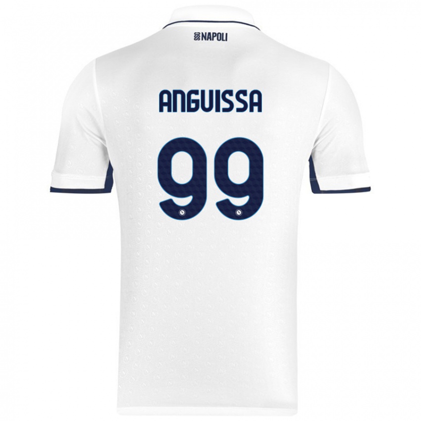 Børn Andre Zambo Anguissa #99 Hvid Kongeblå Udebane Spillertrøjer 2024/25 Trøje T-Shirt