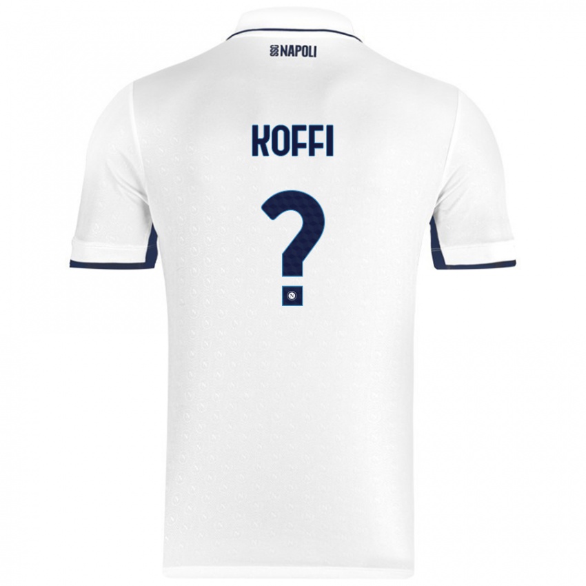 Børn Cedrick Koffi #0 Hvid Kongeblå Udebane Spillertrøjer 2024/25 Trøje T-Shirt