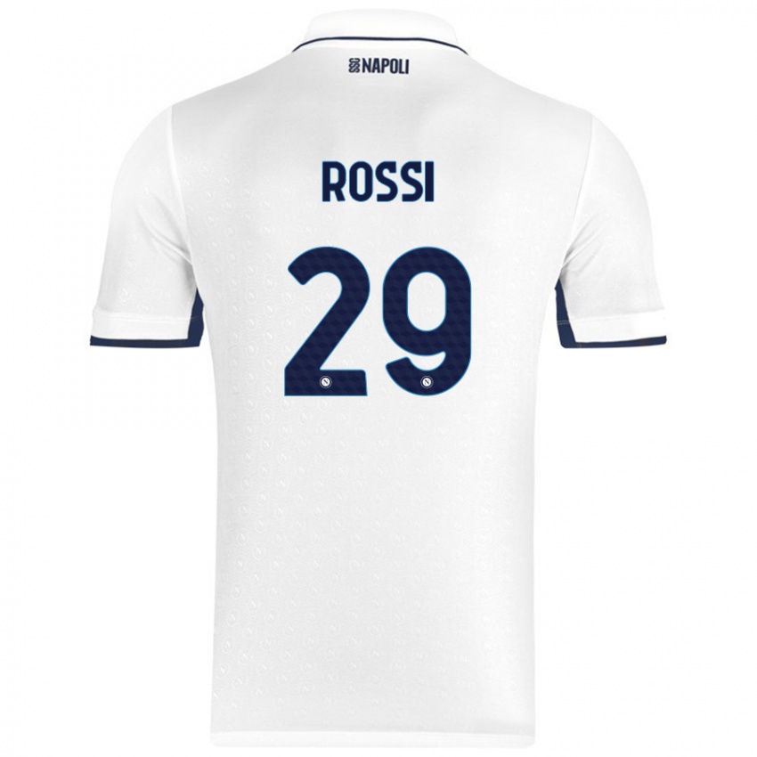 Børn Francesco Rossi #29 Hvid Kongeblå Udebane Spillertrøjer 2024/25 Trøje T-Shirt