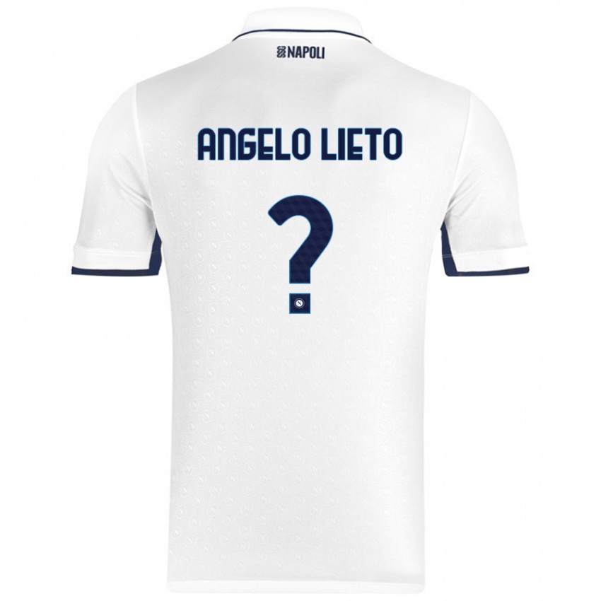 Børn Angelo Lieto #0 Hvid Kongeblå Udebane Spillertrøjer 2024/25 Trøje T-Shirt